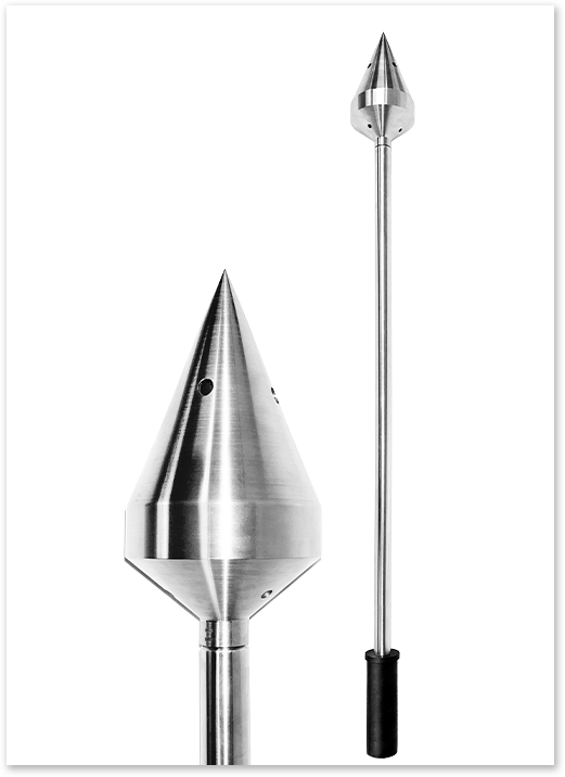 Punta con Avance de Cebado de Acero Inoxidable